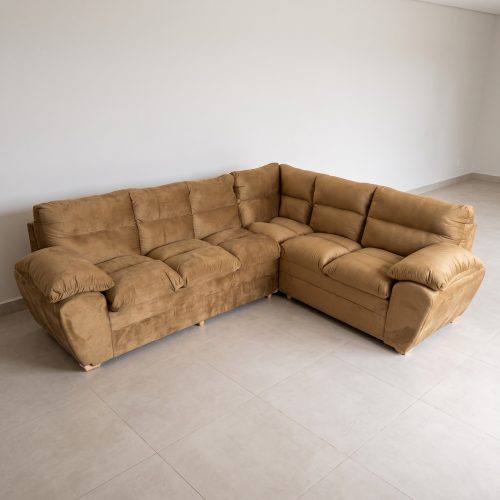 Sofá esquinero Suprema camel de 260 × 205 cm